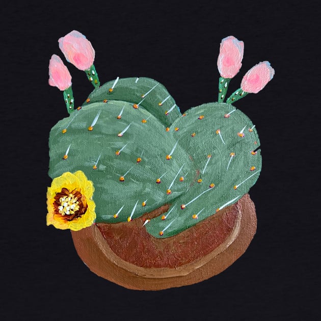 Hand Painted Prickly Pear Cactus by hannahjgb